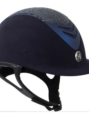 One K Reithelm Defender Elegance Chamude Swarovski Glitter - blau - Glacier-deepsea Knallerangebot