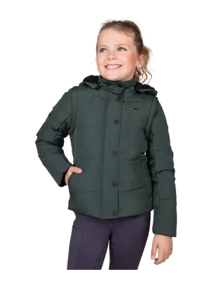 Aktuell QHP Winterjacke Rayah Junior mit abnehmbaren Ärmeln - Jungle Green