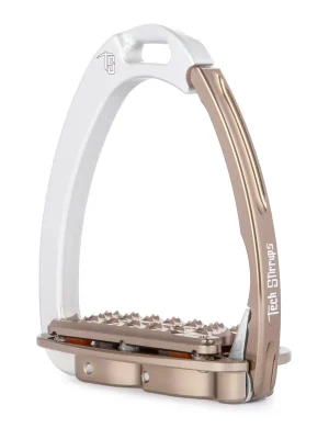 Neuheit Tech Stirrups Sicherheitssteigbügel Venice Sloped Evo - Silber/Braun