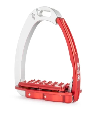 Tech Stirrups Sicherheitssteigbügel Venice Sloped Evo - Silber/Rot Kostenloser Versand