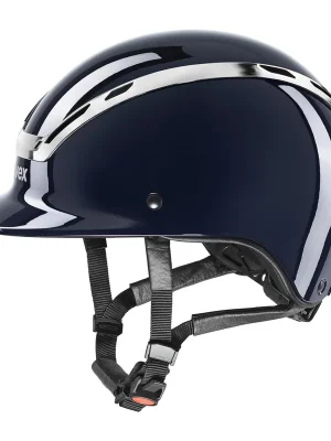 Letzte Chance Uvex Reithelm Exxeed Shiny Chrome - Navy