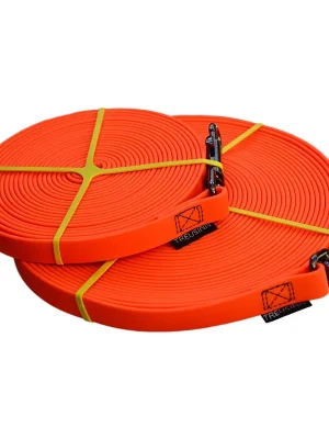 Treusinn. Schleppleine Biothane STAY - Neonorange Preisknaller