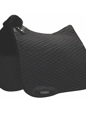 Markenware Stübben Streamline Lammfellschabracke Dressur - schwarz