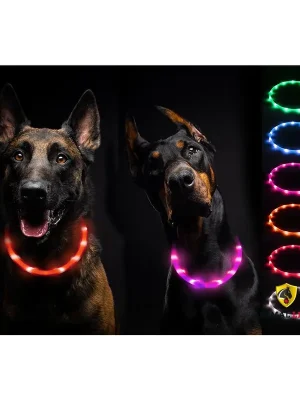 Gratis Versand Animal Light Leucht-Hundehalsband Flex - Pink