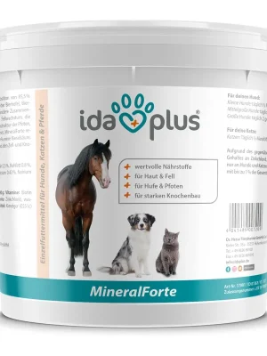 Kracherpreis IdaPlus Mineral Forte - wichtige Mineralien & Vitamine für Abwehrkräfte, Haut & Fell - Weiss