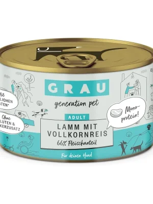 Neu Im Sortiment Grau - Generation Pet Nassfutter Lamm mit Vollkornreis - Natur
