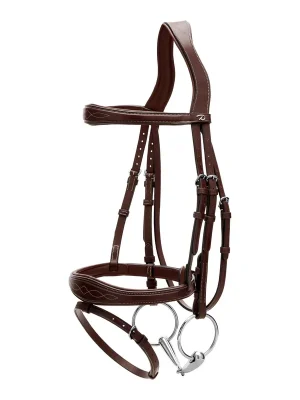 Dy'on Anatomische Trense mit kombiniertem Reithalfter US - Brown Markenprodukt