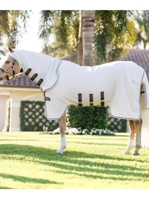 Ausverkauf Horseware Fliegendecke Amigo Ripstop Pony Hoody - Silver/Lime, Navy, Pink & Blue
