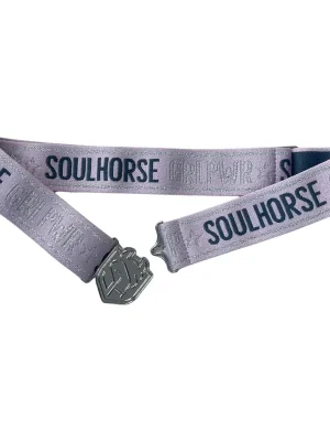 Expressversand Soulhorse Elastischer Gürtel "Girl PWR" - Light Rose/Silver