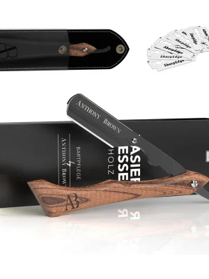 Anthony Brown Rasiermesser Holz - Schwarz Kracherpreis