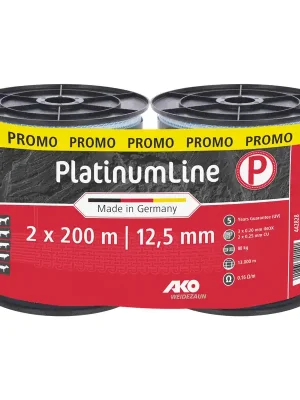 AKO Duopack - PlatinumLine Weidezaunband - Blau/Weiss Super-Preis