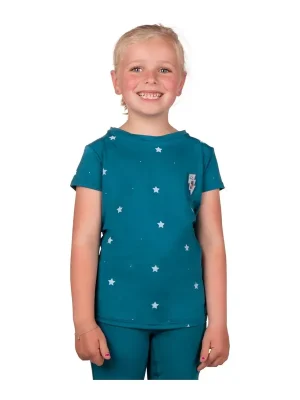 Angebot QHP Sportshirt Thunderbolt Junior - Deep Lagoon