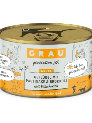 Schneller Versand Grau - Generation Pet Nassfutter Geflügel mit Pastinake und Brokkoli - Natur