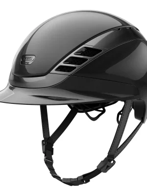 Rabatt Abus Reithelm AirLuxe CHROME - Black Shiny