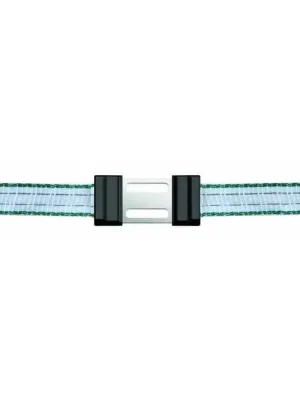 Schneller Versand AKO Bandverbinder Litzclip® Edelstahl - 5 Stück - Weiss/Silber
