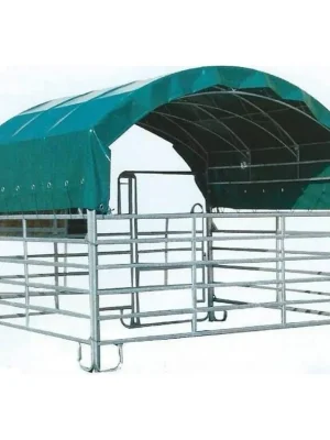 Geprüft Hauptner Mobile Boxen mit Überdachung inkl. Panels - Grün