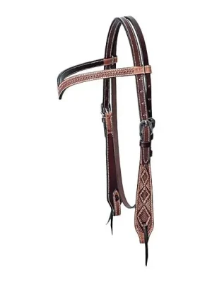 Solange Der Vorrat Reicht Western Imports Westernzaum Basket Tooled - Braun