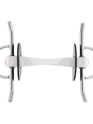 Nathe Schenkeltrense biegsame Stange, Ring 55mm - Weiss Schnäppchen