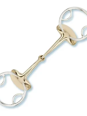 Markenware Stübben Golden Wings 4in1 Trense einfach gebrochen - Gold/Silber