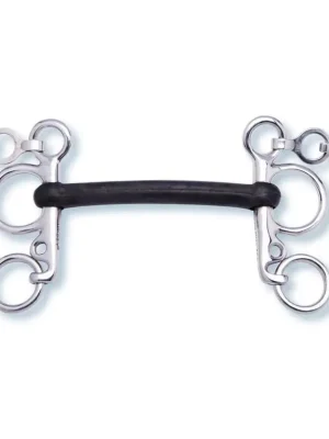 Kracherpreis Stübben Pelham Stange Edelstahl gummiert 16mm