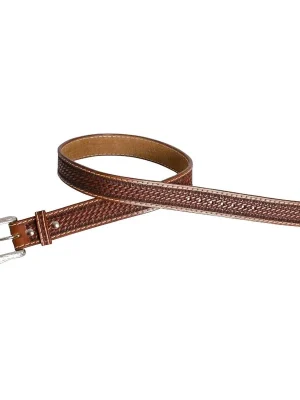 Pool's Westerngurt Basket Weave - Brown Wochenendangebot