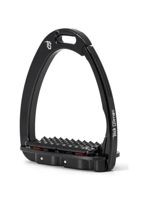 Abverkauf Tech Stirrups Sicherheitssteigbügel Venice Dressage Plus - Schwarz/Schwarz