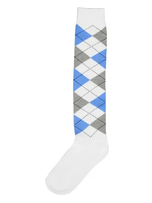 Aktuell Kniestrümpfe RE weiß/hellblau/hellgrau 43-46 - Socken