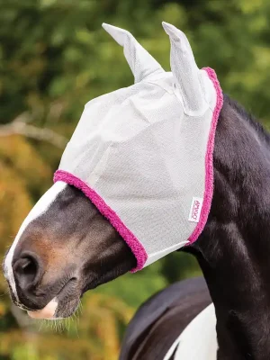 Abverkauf Horseware Masque Anti-Mouche Amigo Fly Mask - Gris/Violet , Pony