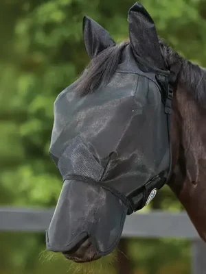 Aktuell WeatherBeeta Comfitec Double Dart Deluxe Fly Mask With Ears And Nose - Black, Full