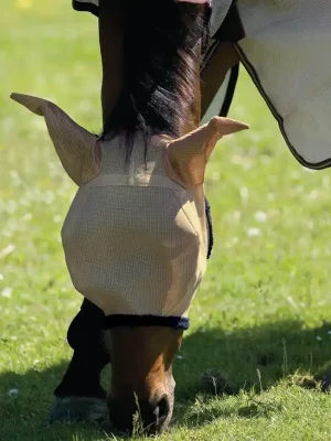Ausverkauf Horseware Fliegenmaske Amigo Fly Mask - bronze/navy , kleines Pony