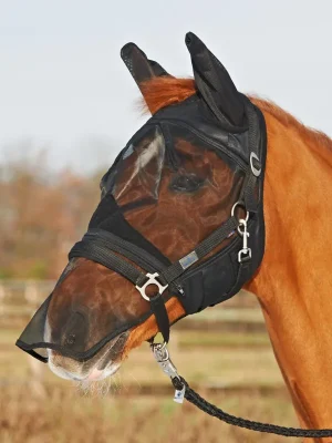 Aktuell Busse Fliegenmaske FLY PROTECTOR - schwarz , Kaltblut