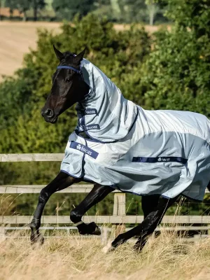 Zertifiziert Bucas Buzz-Off Rain & Neck - Silver/Blue , 135
