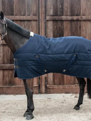 Zertifiziert Kentucky Horsewear Stalldecke Classic 200g - Marineblau , 140