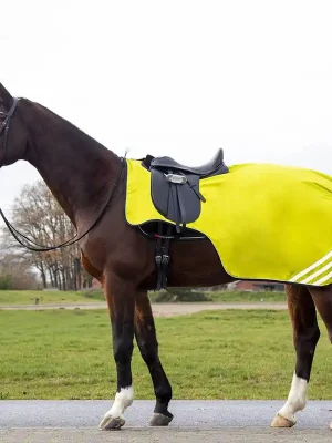 HKM Nierendecke Reflective mit Fleecefutter - Neongelb , 125 Preisknaller