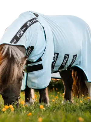 Bestpreis Horseware Amigo Bug Rug Plus Petite - Silver/Titanium Grey/Silver, 55