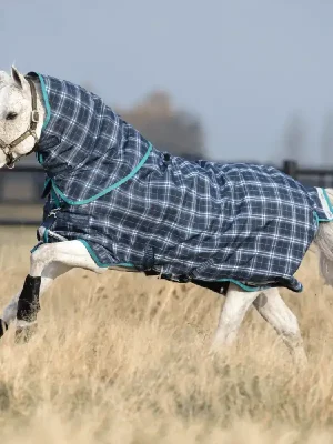 Abverkauf Horseware Rhino Plus Turnout Medium Vari-Layer 250g - Navy Check, 155