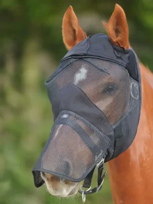Neue Ware Waldhausen Fliegenmaske Premium ohne Ohren- und mit Nasenschutz - hellrosa, Pony