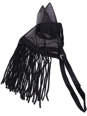 Begrenztes Angebot QHP Fliegenfransen mit Ohrenschutz - schwarz, Full