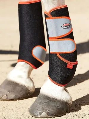 Aktuell Weatherbeeta Therapy-Tec Sportgamaschen - Schwarz/Silber/Rot, Pony