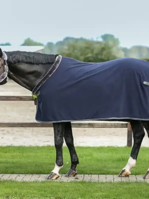 Zertifiziert Bucas Show-Line Fleece 400g - Navy/Grey, 130