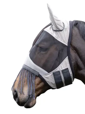Abverkauf HKM Fliegenschutzmaske Fringes - silber/grau , Pony