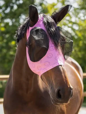 Ausverkauf QHP Fliegenmaske Super Bug Collection - Pink, Pony