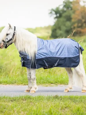 Abverkauf QHP Turnout Rug Falabella Collection 0g - Misty Blue, 75