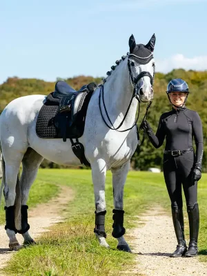 Abverkauf LeMieux Suede Dressage Schabracke - Black, L