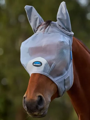Begrenztes Angebot Weatherbeeta Comfitec Fine Mesh Fly Mask With Ears - Grey, XL