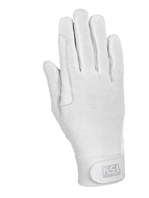 Abverkauf rsl classic 2.0 reithandschuhe aus baumwolle 3xs weiss