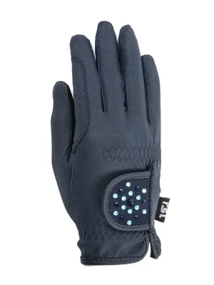 Abverkauf rsl ascona reithandschuhe mit glitzersteinen marine 6 2xs