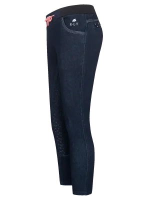 Ausverkauf elt jeansreitleggings lucky lia kids 116 nachtblau lucky heart