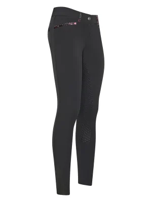 imperial riding damen reithose el capone fullgrip 32 black flower Neu