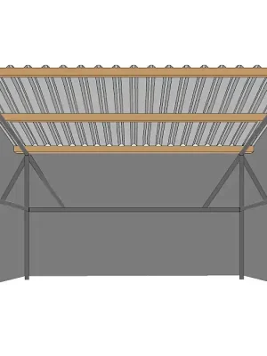 Weidezelt 4 x 4 m mit stabilem Dach  »  110955-PR Neue Kollektion